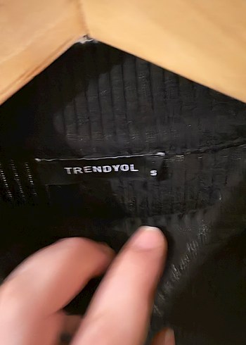 s Beden siyah Renk Siyah Boğazlı Kısa Kollu Triko Elbise