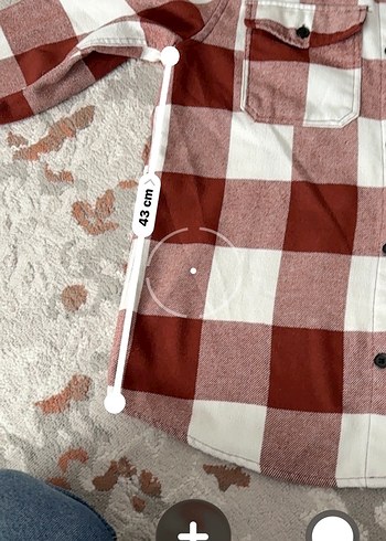 Düğmeli Kareli Unisex Gömlek - Bordo - Görsel 5