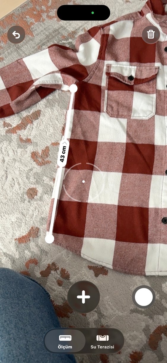 Düğmeli Kareli Unisex Gömlek - Bordo - Görsel 5