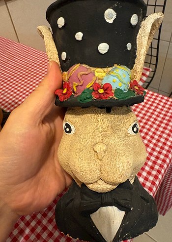 Renkli Şapkalı Tavşan Saksı - Görsel 7