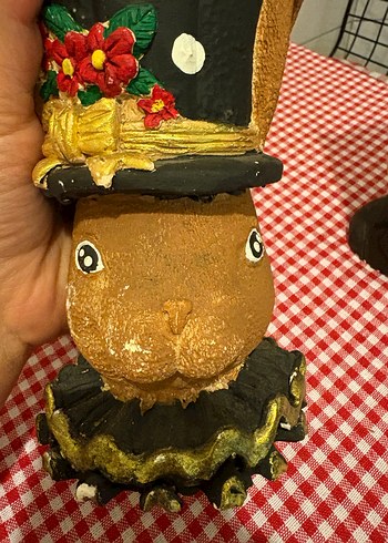 Renkli Şapkalı Tavşan Saksı - Görsel 4