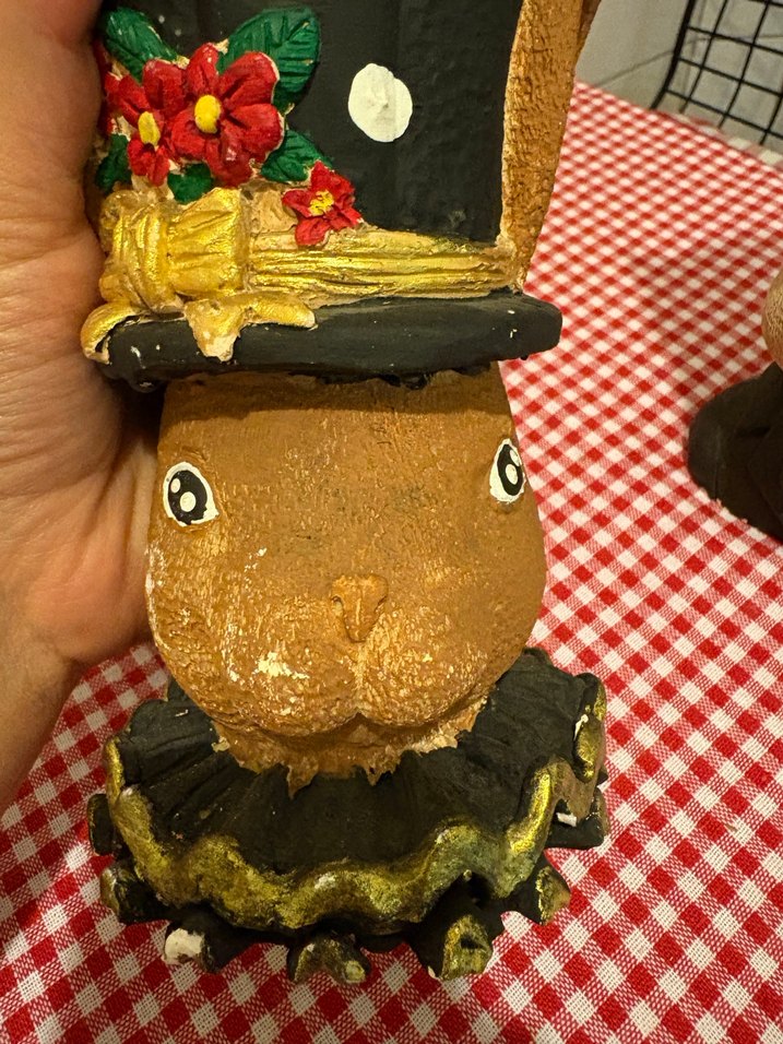 Renkli Şapkalı Tavşan Saksı - Görsel 4