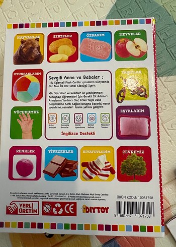 İlk 100 Sözcük Bebek Zeka Kartları - Görsel 3