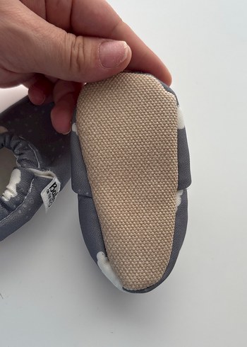 Gri Bulut Desenli Bebek Patik - Görsel 4