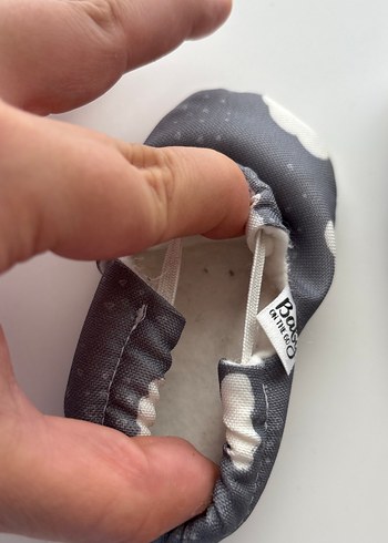 Gri Bulut Desenli Bebek Patik - Görsel 3