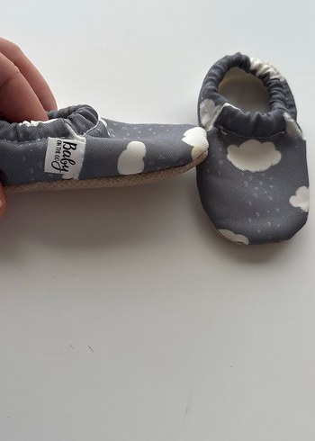 Gri Bulut Desenli Bebek Patik - Görsel 2