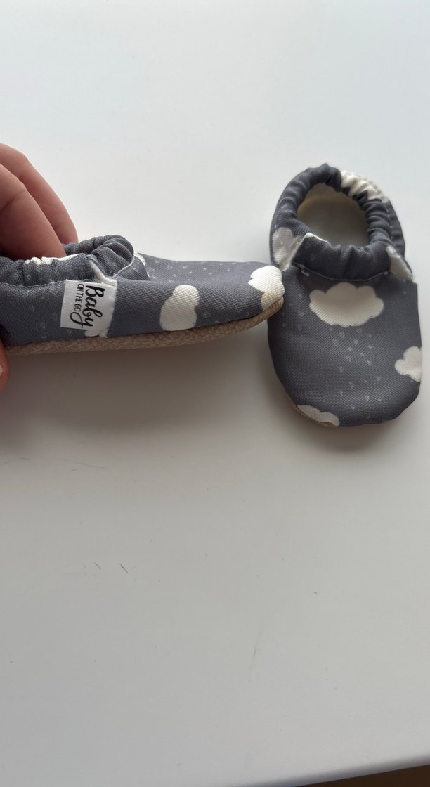 Gri Bulut Desenli Bebek Patik - Görsel 2