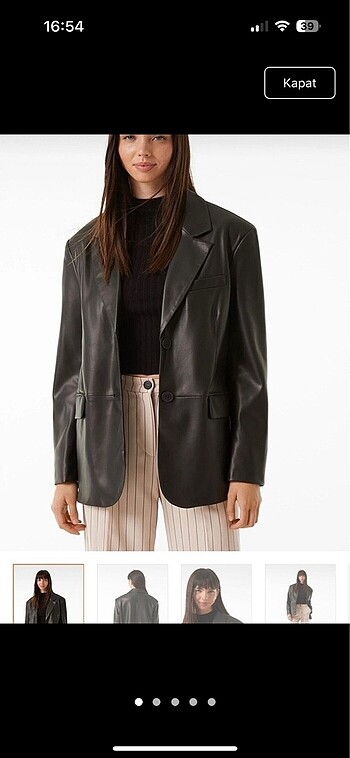 Blazer deri ceket