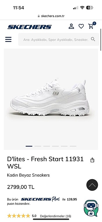 Skechers D?Lites White