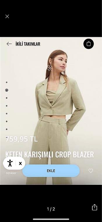 Keten blazer ceket