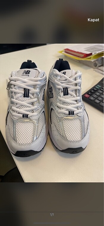 39,5 Beden New balance 530 white grey ( dar kalıp)