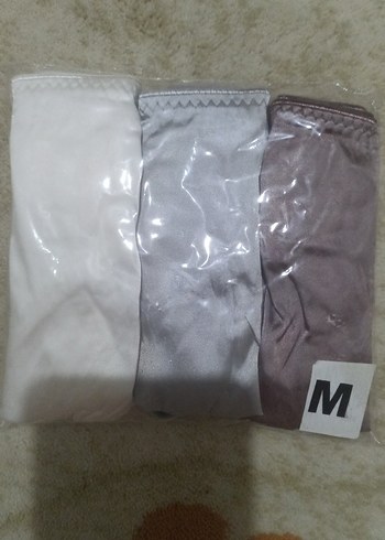 Gri Midi Kadın İç Çamaşırı 3'lü Paket