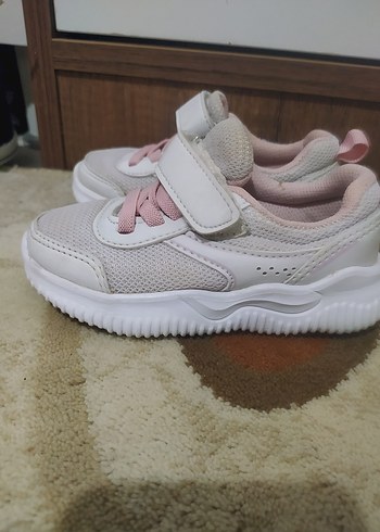 Kız Çocuk Beyaz Cırtlı Spor Ayakkabı - Görsel 2