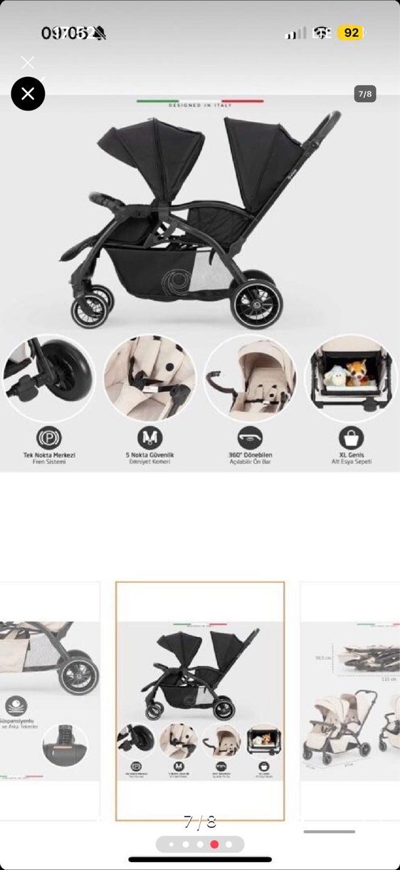 İkiz bebek arabası - Görsel 4