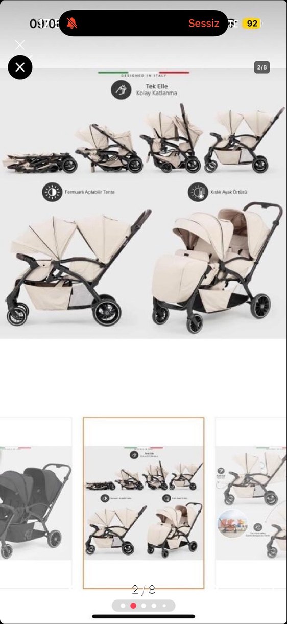 İkiz bebek arabası - Görsel 2