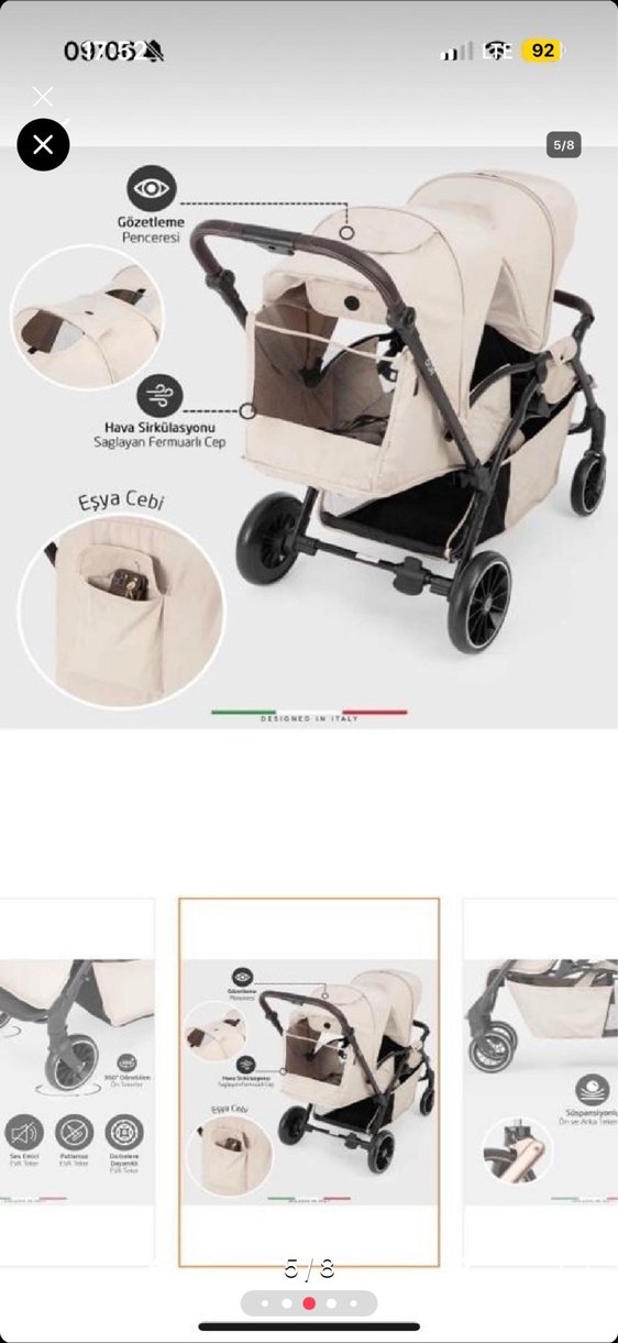 İkiz bebek arabası - Görsel 3