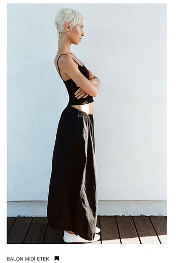 Zara balon midi etek