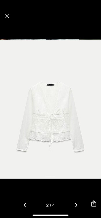 Zara Zara bağcıklı bluz