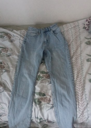 Gri Loose Fit Midi Kadın Kot Pantolon