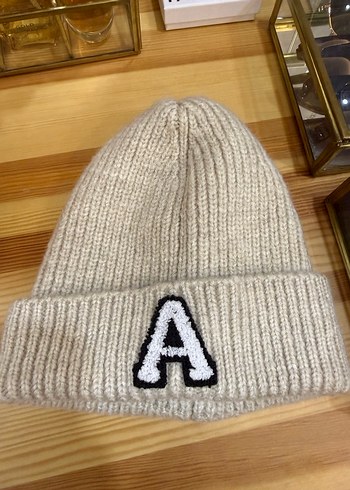 İnitialess Bej Örgü Bere - Görsel 6