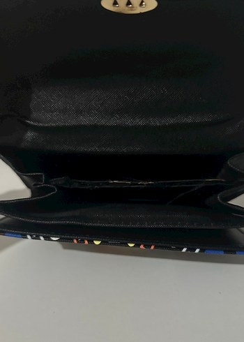 Renkli Etnik Desenli Tokalı Kadın Clutch Çanta - Görsel 5