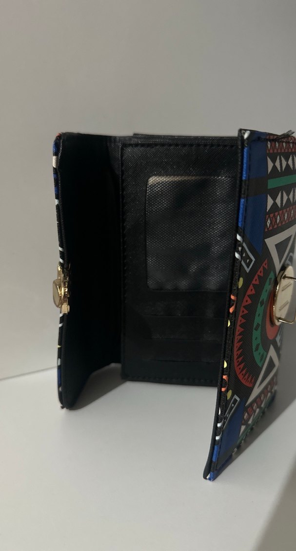 Renkli Etnik Desenli Tokalı Kadın Clutch Çanta - Görsel 4
