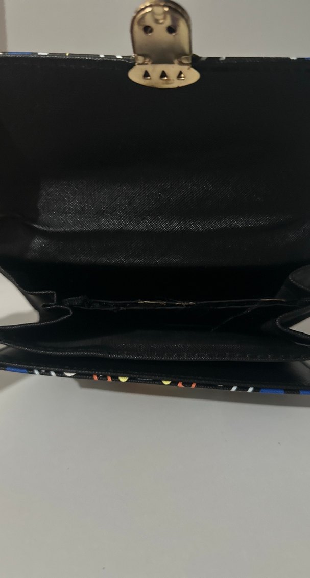 Renkli Etnik Desenli Tokalı Kadın Clutch Çanta - Görsel 5