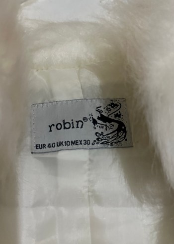 Beyaz Kadın Midi Boy Kürk Detaylı Ceket - Görsel 3