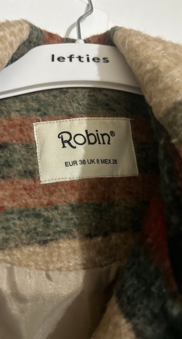 Düğmeli Kısa Kahverengi Yün Kadın Kaban - Görsel 2