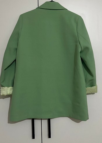 Yeşil Düğmeli Kadın Blazer Ceket - Görsel 6