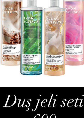 Avon Senses Duş Jeli Seti 4x500 ml