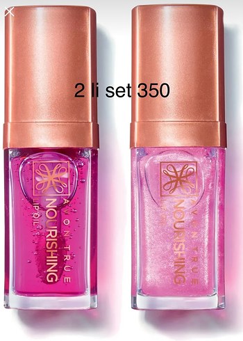 AvonTrue Besleyici Parlak Pembe Dudak Parlatıcısı 2'li Set