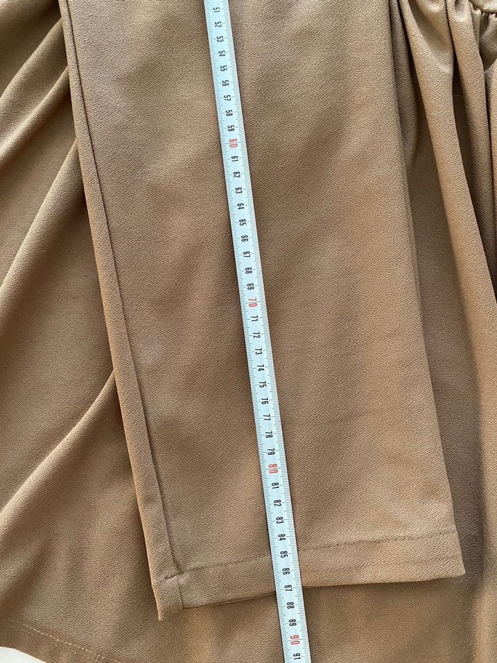 Bej Midi Kadın Tunik Fırfırlı - Görsel 5