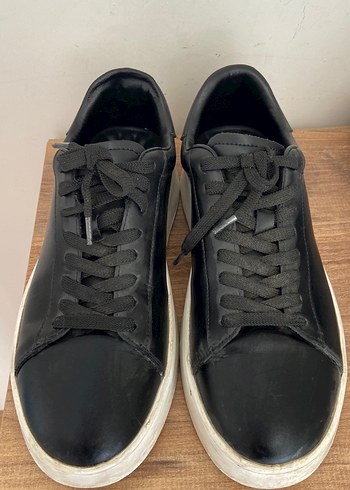 Lufian Siyah Deri Sneaker