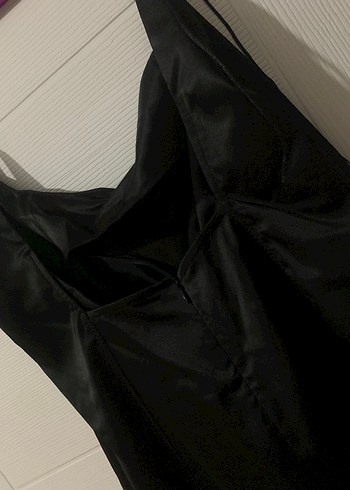 Bershka saten Siyah Mini Elbise