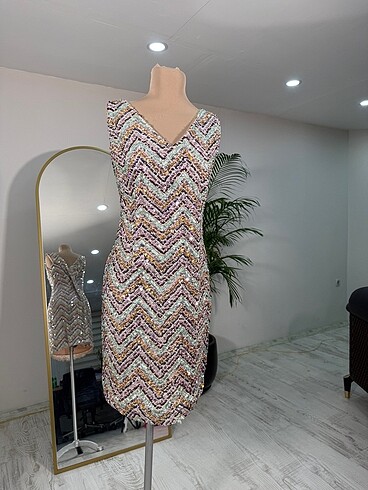 Kadın pul payet abiye - Görsel 6