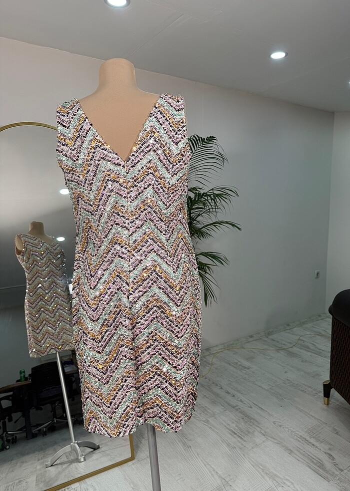 Kadın pul payet abiye - Görsel 4