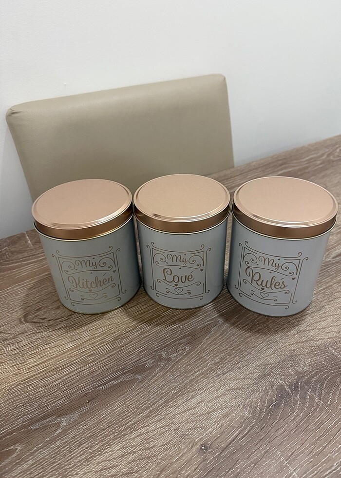 Teneke kaplar set - Görsel 2