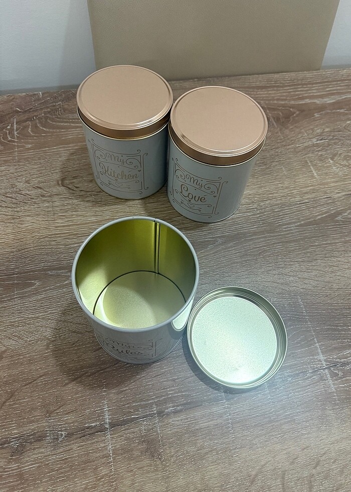 Teneke kaplar set - Görsel 3