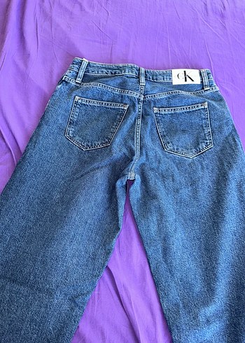 Calvin Klein Kadın Lacivert Bol Kesim Kot Pantolon