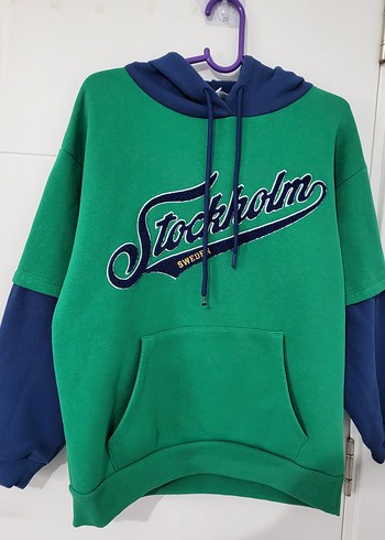 Koton Stockholm Yesil Kapusonlu Sweatshirt