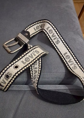 Levis Siyah Beyaz Desenli Kumas Kemer