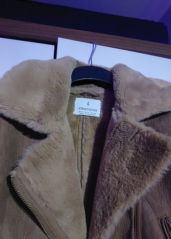 Kahverengi Süet Kürklü Kadın Ceket - Görsel 2