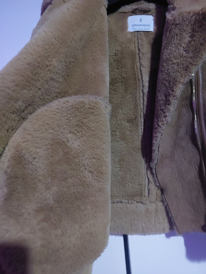 Kahverengi Süet Kürklü Kadın Ceket - Görsel 5