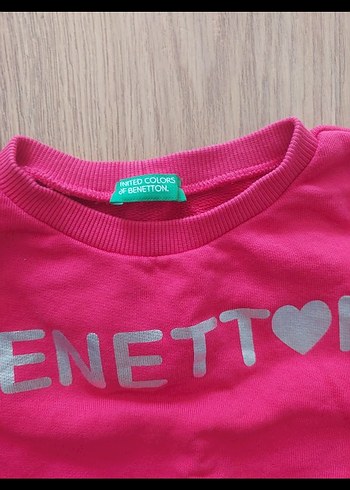 Benetton Pembe Kız Sweatshirt ve Eşofman Takımı - Görsel 2
