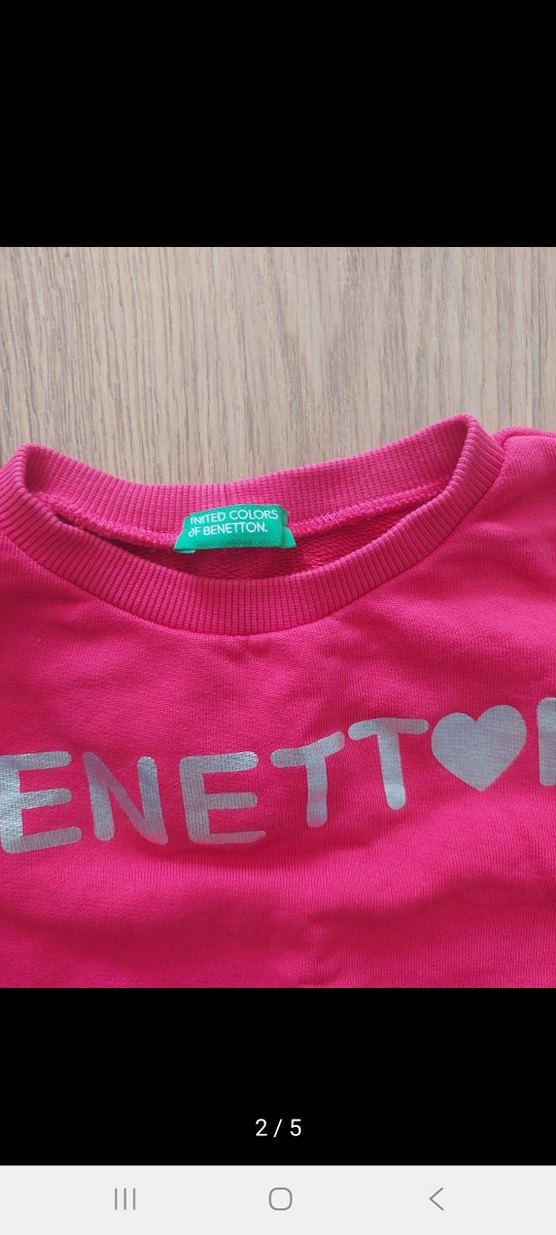 Benetton Pembe Kız Sweatshirt ve Eşofman Takımı - Görsel 2