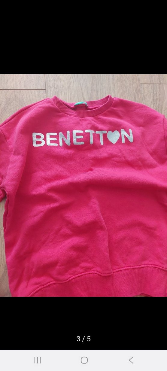 Benetton Pembe Kız Sweatshirt ve Eşofman Takımı - Görsel 3