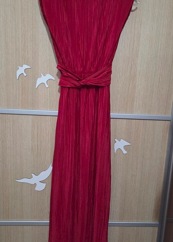 Zara Fusya Zara Model Pileli Uzun Elbise 36 Beden