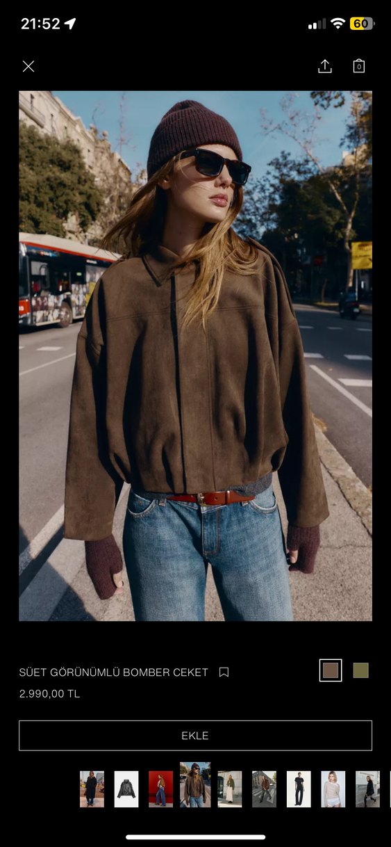 Kahverengi Süet Kadın Ceket - Görsel 3