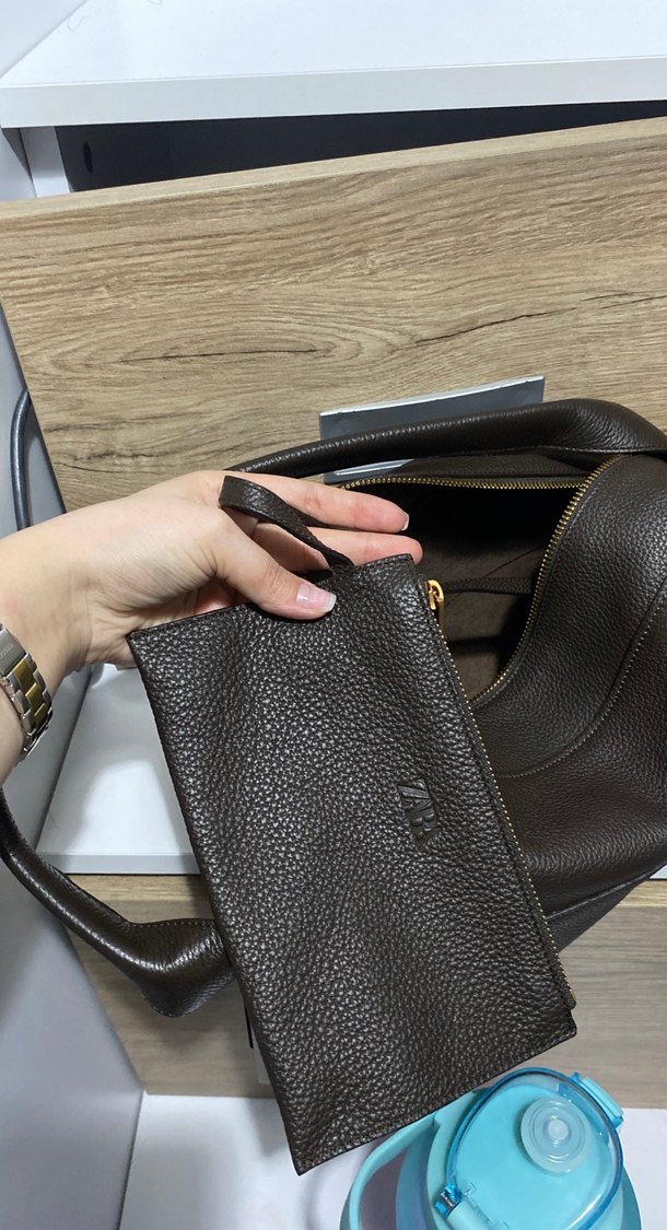 Kahverengi %100 gerçek deri - Görsel 5